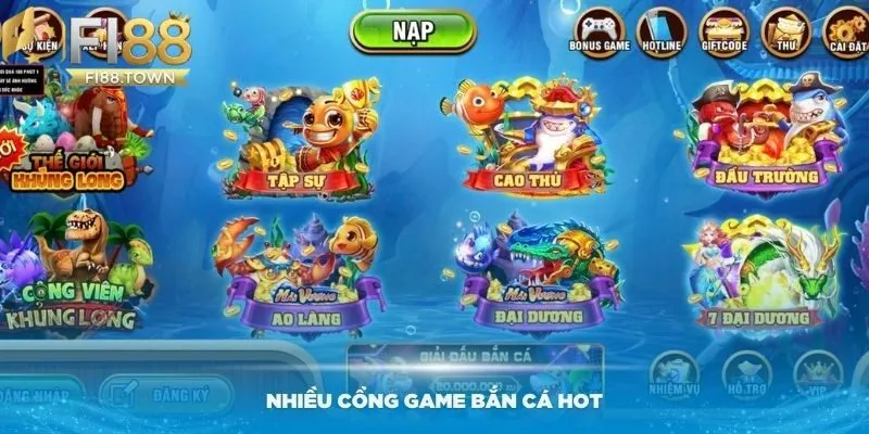 Khám phá kho game bắn cá đa dạng tại Fi88 